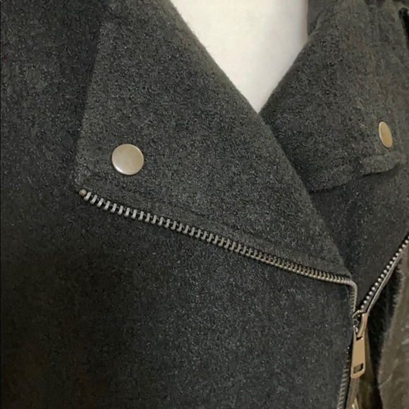 new Live a Little Black Wool-blend Moto Jacket US S - Picture 5 of 7